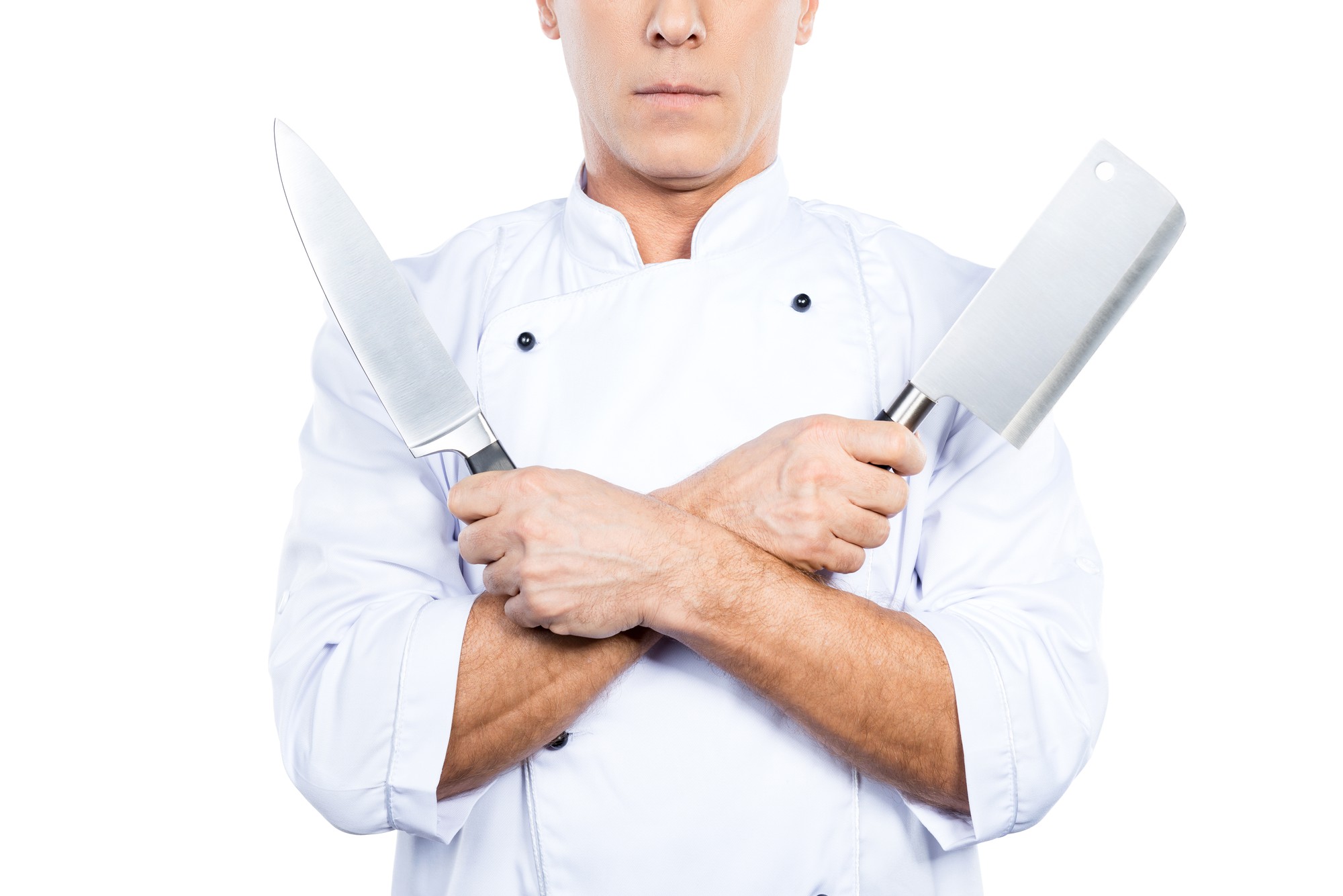 Instructor demonstrating knife skills